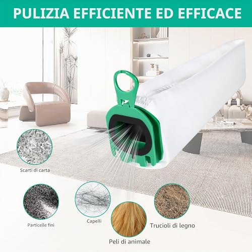 12 Vacuum Cleaner Bags for Vorwerk Kobold VB100 FP100, with 4 Motor Filters, 2 Brushes, Filter Bags Replacement Parts Accessories for Vorwerk Kobold VB 100 FP 100 Vacuum Cleaner