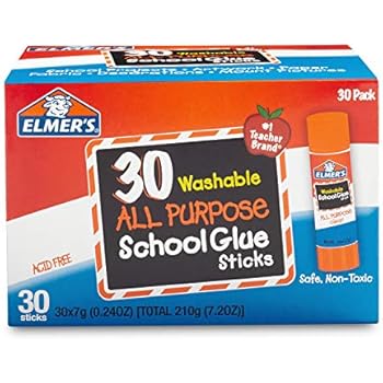 Elmer's All Purpose School Glue Sticks, Washable, 7 Gram, 30 Count