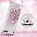 Maxdara Glitter iPod Touch 5 6 7 Case, iPod 5th 6th 7th Generation Girls Children Case Floating Liquid Bling Sparkle Pretty Cute Case for iPod Touch 5th 6th 7th Generation (Rosegold)