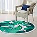 Great Bay Home Round Beach Towel with Palm Trees. 60