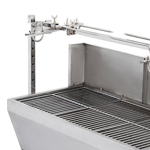 OrangeA Grill Motor 23W 110V 132 Lbs BBQ Pig Lamb Rotisserie Roaster Stainless Steel Skewer Roast G