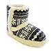 Womens/Ladies Knitted Fairisle Pattern Slipper Boots