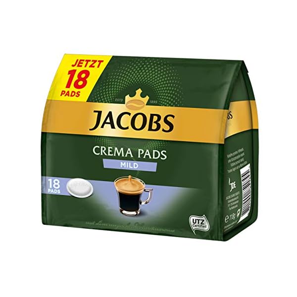 Jacobs Kaffeepads Crema Pads, Mild, Milder & Weicher Geschmack, Kaffee, 64 Pads – Bild 5