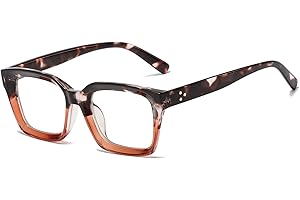 EYLRIM Classic Thick Square Frame Clear Lens Glasses for Women Men Non Prescription Eyeglasses