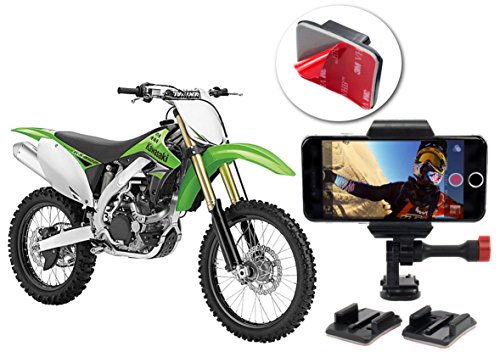 Dirt Bike Helmet Camera Smartphone Mount for iPhone, Samsung Galaxy, & All Smartphones for Video & GPS