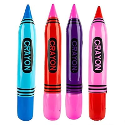 Rhode Island Novelty 12 Inflatable Crayons ~ 24 Inch ~ New ~ Photo Props, Room Decorations, Party Favors