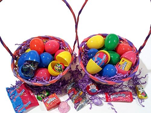 125 Pre-Filled Bulk Easter Eggs for Hunt, Mixed Brand Candies Chocolates & Toys