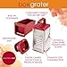 Rachael Ray Tools and Gadgets Stainless Steel Box Grater for Vegetables, Chocolate, Hard Cheeses, and more, Red(9.43 x 8.84 x 8.06 inches)