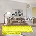 Brightech Eithan LED Floor Lamp â€“ Modern Contemporary Elevated Crane Arc Floor Lamp & Linen Hanging Lamp Shade- Tall, Industrial - Uplight Lamp for Living Room Office or Bedroom Natural Wood
