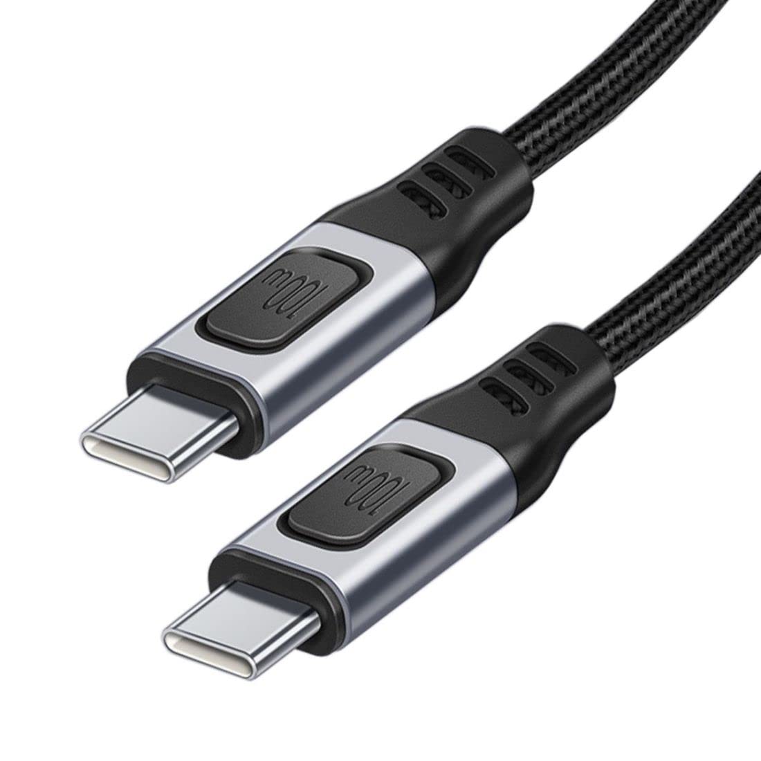 ChenYang CY USB-C Type-C Male to USB-C Male USB 2.0 Version Data Cable Support E-Marker PD 100W for Laptop & Phone 1.0M