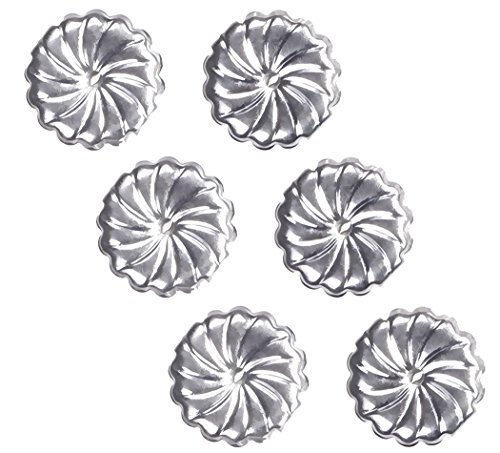uGems Sterling Silver Jumbo Earring Backs Premium RH Swirl 9mm (3 Pairs)