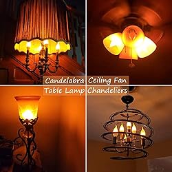 OHLGT E12 Flame Bulbs 2 Pack, 3 Mode LED Candelabra
