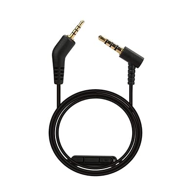 Bose QC3 Replacement Audio Cable Cord for Bose Quietcomfort 3 QC3 Headphone with Inline Mic Volume Control 1.4 Meters 3.5mm to 2.5 mm Cable for iOS Android System (Inline Mic)