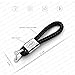 For Mercedes-Benz Logo Emblem Key Chain Key Ring Metal Alloy BV Style Black Leather Gift Decoration Accessories AMG (Black)