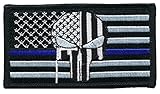 Patch Squad Men's Tactical USA Flag Bleeding Punisher Thin Blue Line Patch