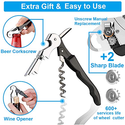 Manual Can Opener Handheld Smooth Edge, CLZWiiN Multifunction 4in1