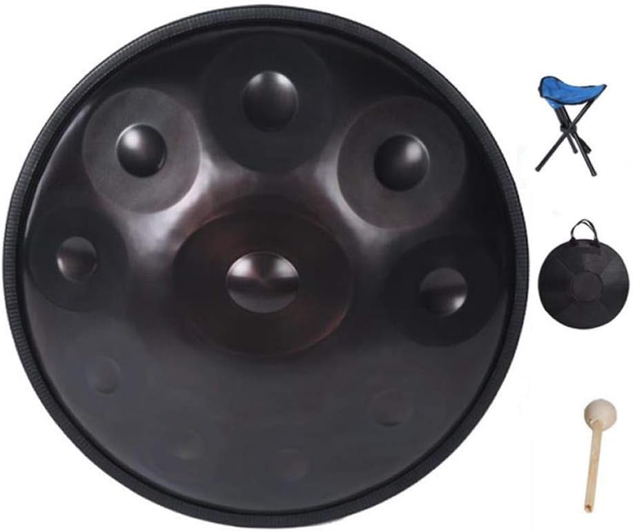Handmade Handpan Instrumen to Antique F major D Minor Hang Drum 9 Notes 10 Notes Musical Hand Drum Music Hand pan Drums Percussion Musical Instruments, 10 notes Black