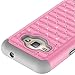 J1 Case, Galaxy Amp 2 Case, Galaxy Express 3 Case, NOKEA Studded Rhinestone [Shock Absorption] Hybrid Armor Defender Protective Case Cover for Samsung Galaxy J1 2016 / Amp 2 / Express 3 (Pink Grey)
