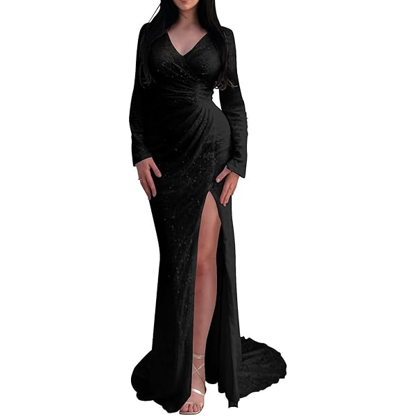 Amazon.com: Sequin Prom Dresses 2023 Long Sleeve Formal Dress for Women Mermaid Off Shoulder Evening Gowns with Slit A-Black US2 : Clothing, Shoes & Jewelry Amazon.com: Sequin Prom Dresses 2023 Long Sleeve Formal Dress for Women Mermaid Off Shoulder Evening Gowns with Slit A-Black US2 : Clothing, Shoes & Jewelry