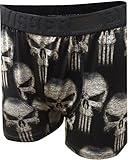 Marvel Comics The Punisher Punish You Black Boxer Brief for men (Large)