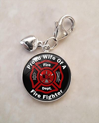 Fire Fighter Custom Proud Family Member .925 Sterling Silver Charm