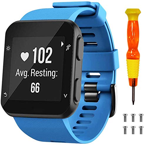 NotoCity for Garmin Forerunner 35 Strap/Garmin Approach S10 Strap Soft Silicone Replacement Watch Band Forerunner 35/Approach S10 Golf Watch(AZURE)