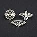 DDLBiz 9pcs/Set Women Vintage Bohemian Silver Stack Rings Above Knuckle Rings Set Jewelry Gift (Silver)