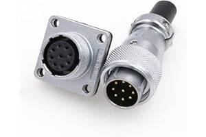 Eonvic WS16 9 Pin Aviation Connector Waterproof Plug Male Female Square Socket Metal Threaded Signal LED Industrial Equipment