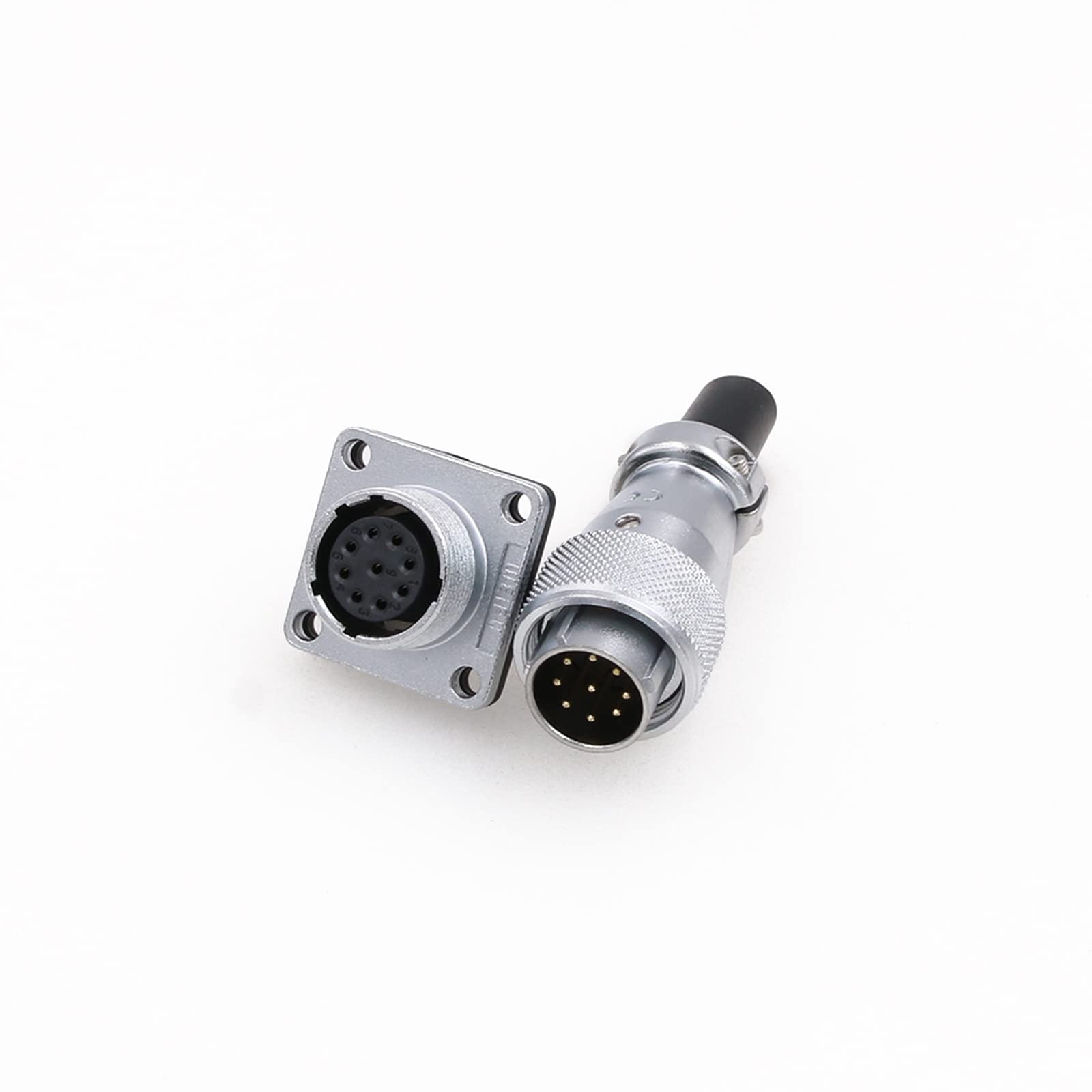 Eonvic WS16 9 Pin Aviation Connector Waterproof Plug Male Female Square Socket Metal Threaded Signal LED Industrial Equipment