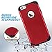 ULAK Slim Protective Case for iPhone 6 Plus, iPhone 6S Plus Hybrid Soft Silicone Hard Back Cover Anti Scratch Bumper Case (Red)