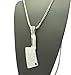 Mens New Hip Hop Trendy Hatchet Man Pendant Charm Box Chain Necklace (Silver)