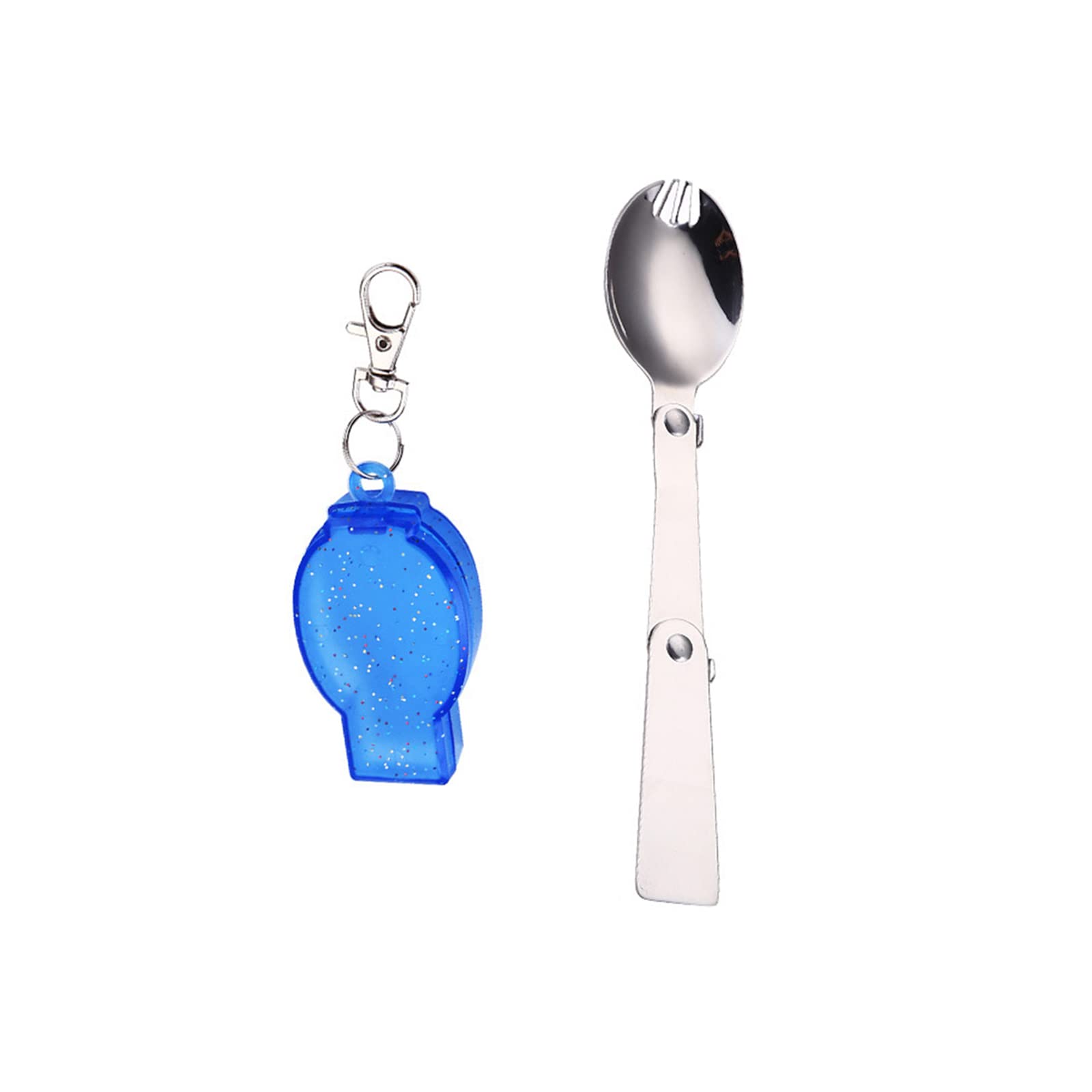 Folding Fork Portable Stainless Steel Spoons Forks Not Easy to Rust Picnic Spoon Fork for Camping Hiking Picnic