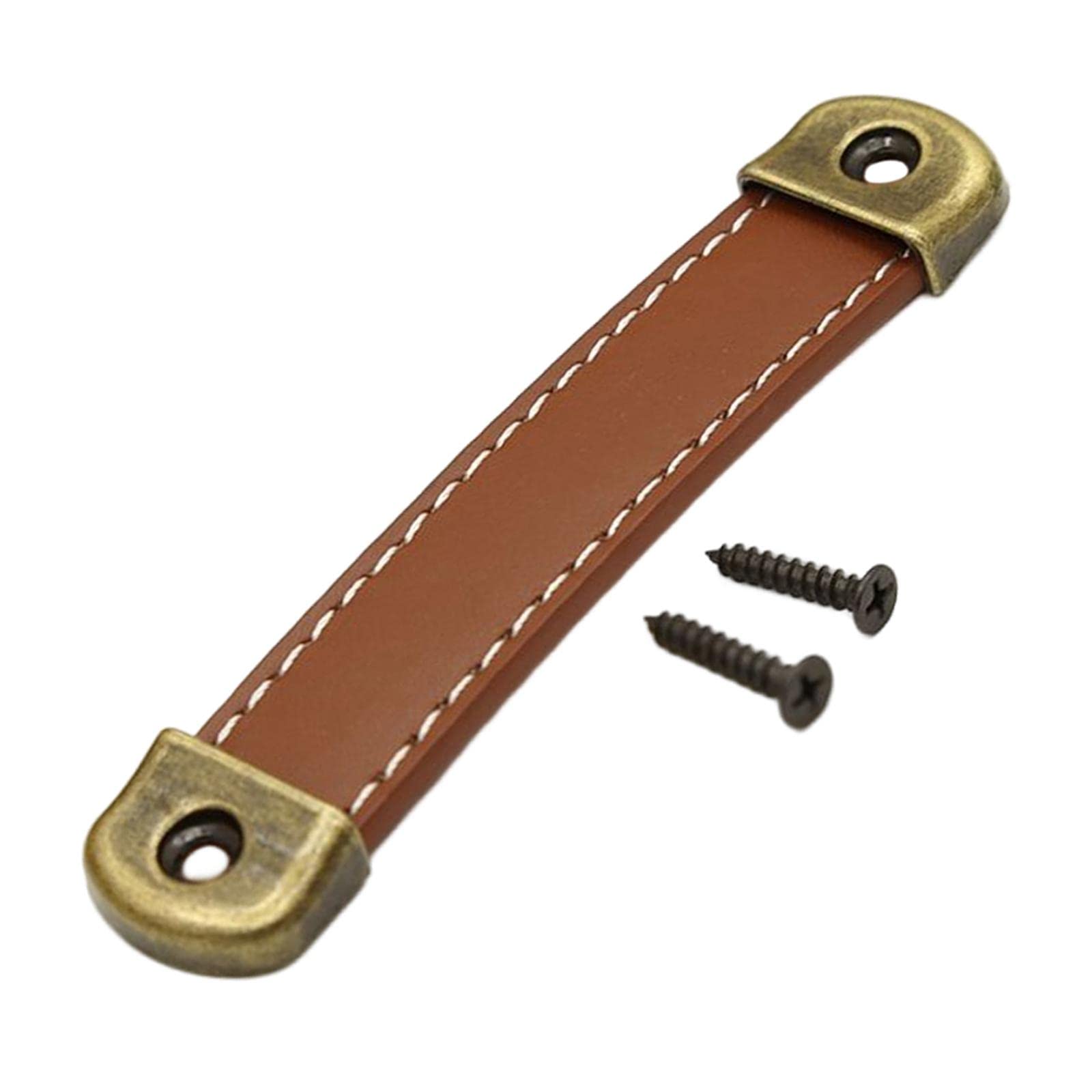 Dickly PU Leather Luggage Handle Handle Replace Cabinet Pulls, Khaki Brown