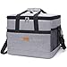 Lifewit 30L (50-Can) Soft Collapsible Cooler Bag Lunch Bag Box, Insulated Travel Bag, Soft-Sided Cooling Bag for Beach/Picnic/Camping/BBQ, Grey