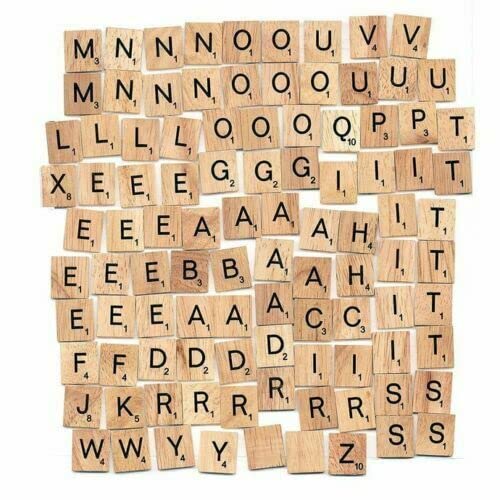 Walgreen Xample 26 Letters 200 Wooden Scrabble Tiles Wood Black Letters Numbers Board Crafts Genuine