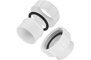 PalpitateC Connector Heater Flange 006723F fit for Raypack Pool Heater Parts, 2-Inch PVC and Nut Replacement for Rheem Pool Heater - 2 Pack