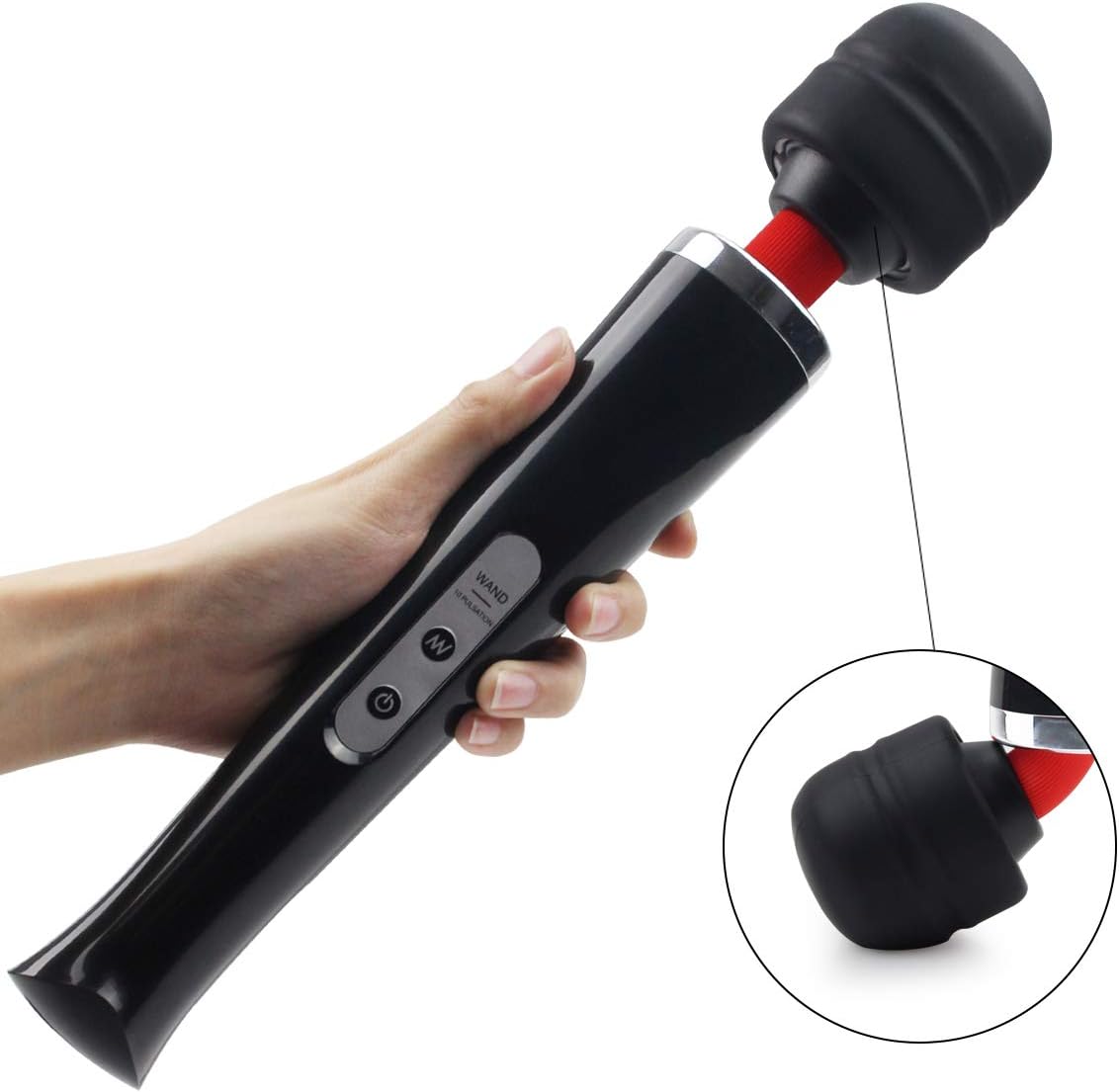 Cordless Personal Wand Electric Massager with 10 Powerful Magic Vibrations, PALOQUETH Rechargeable Handheld Back Massager Wand Massage for Deep Muscles Pain Relief: Health & Personal Care