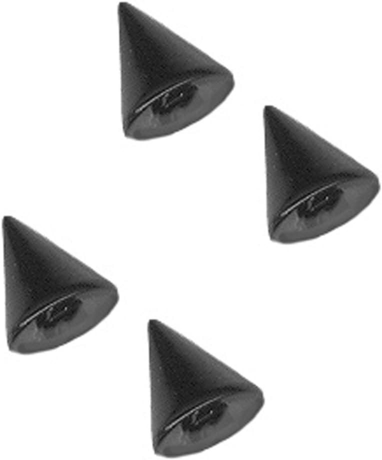 Pack of Four 16g-3mm Black Replacement Spikes for Piercing Barbells-18g-16g 3mm Steel Spike Externally Threaded
