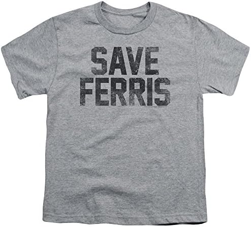 Ferris Bueller's Day Off Save Ferris Big Boys Shirt Athletic Heather LG