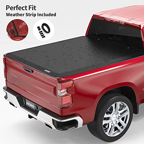 OEDRO Quad Fold Tonneau Cover Soft Four Fold Truck Bed Covers Compatible with 20092014 Ford F