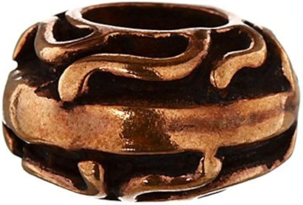 NKlaus Viking Bead SUN OF THE NORTH Bronze Curly Bead 6379, brown