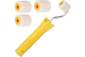 Efficient Touch Paint Rollers 1Inch Small Brush Head Roll Brush for Smooth Trim Edges and Corner Applications Trim Edges Pain