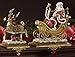 Joseph's Studio by Roman - Set of 2 Santa with a Reindeer Stocking Holder, 9.25