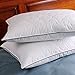 DOWNIGHT Set of 2, Down and Feather Pillow Double Layered Fabric Bed Pillow, 100% Cotton Fabric, Standard/Queen
