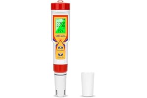CIZTADA Pool Water Tester 5 in 1 Digital Salt and pH Tester for Saltwater Pool Hot Tub Spas Multi-Functional Salt pH TDS EC Meter for Swimming Pool Aquarium Hydroponics