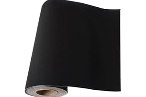 WADDLLCOR Self Adhesive Velvet Flock Backing Paper Liner for Jewelry Drawer Craft Fabric Peel and Stick Black, Soft Velvet Liner for Drawer DIY 17.7" x 117"