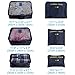 Lictin Compression Travel Luggage Packing Organizers with Laundry Bag, 7 Set Packing Cubes with Shoe Bag, Compression Pouches for Luggage (Dark Blue)