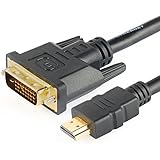 SHD DVI to HDMI Cable 10Feet,HDMI to DVI Cable Cord DVI D to HDMI Adapter Bi-Directional Monitor Cable for PC Laptop HDTV Porjector