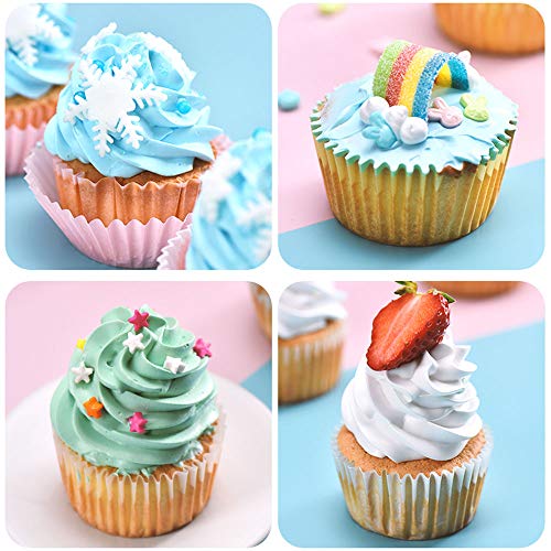 SUBANG 800 Pieces Tulip Cupcake Liner Baking Cups Muffin Tins Treat Cups Paper Cupcake Liners for Weddings,Birthdays,Baby Showers,8 Colors - Thumbnail 6
