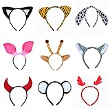 Weiyiss 9PCS Animal Ear Headband for Halloween/Christmas Birthday Party